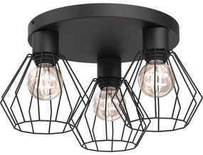 Spotlámpa LETI 3xE27/15W/230V fekete