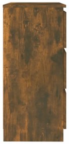 füstös tölgy színű szerelt fa tálalószekrény 60 x 35 x 76 cm