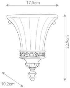 Feiss - Fali lámpa DRAWING ROOM 1xE14/60W/230V