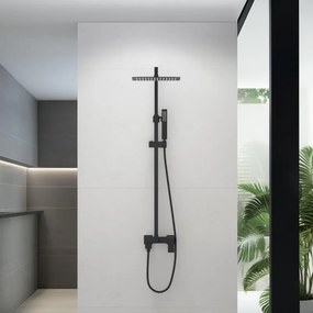 AREZZO design CUBEFIELD 3 funkciós zuhanyrendszer, fekete
