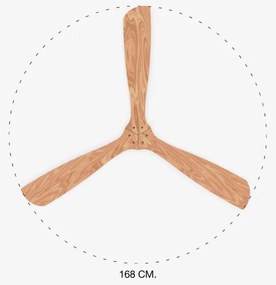 FARO 33504DC - Mennyezeti ventilátor LANTAU XL fa/króm átm. 168 cm + távirányító