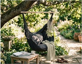 Fekete párnázott kerti függőfotel Tobago – Garden Pleasure
