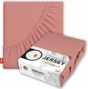 Jersey lepedő 100x200 gumis vastag pamut oldal 30 cm Párizsi rózsaszín