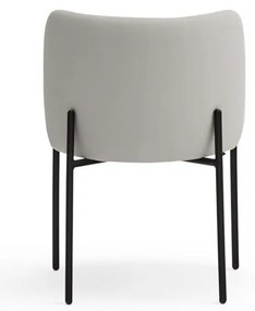 Világosszürke kárpitozott étkezőfotel szett 2 db-os Mogi – Teulat