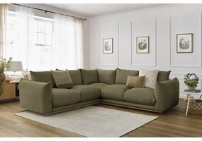 Világoszöld sarokkanapé Ernest – Bobochic Paris