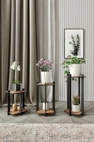 Virágállvány Flower Desk Square - Walnut
