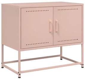 rózsaszín acél TV-szekrény 68,5x39x60,5 cm