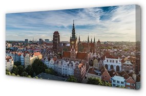 Canvas képek Gdansk Panoráma templom 140x70 cm