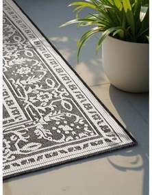 Fekete-fehér kültéri-beltéri szőnyeg 120x170 cm Duet Kona – NORTHRUGS