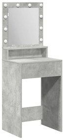 LED-es sminkasztal Beton szürke 50x41x135 cm