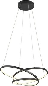 TRIO 349110132 DARVIN Modern Led Függesztett Lámpa Fekete LED IP20