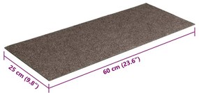 öntapadós lépcsőszőnyegek 15 db 60 x 25 cm bézs téglalap alakú