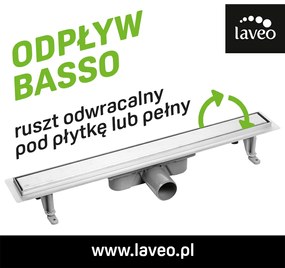 Laveo Basso, lineáris lefolyó ráccsal 90 cm, fekete, LAV-COB_790S