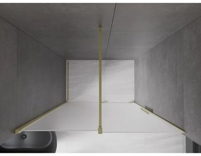 Mexen Velar, tolózuhanyajtó nyitáshoz 160 cm, 8 mm-es matt üveg, arany matt, 871-160-000-31-55