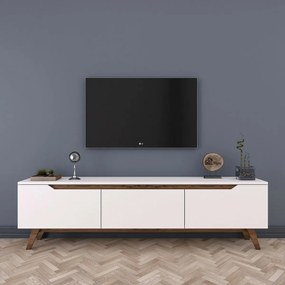 Dita White and Walnut TV-asztal