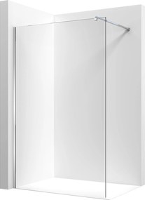 Walk-In Zuhanyfal 120 cm ezĂŒst, krĂłmozottâ 8mm ĂŒveg, EasyClen