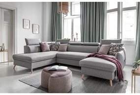 Világosszürke kinyitható sarokkanapé (bal oldali) Sweet Harmony – Miuform