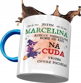 Kék Bögre Marcelina Barátnőnek Ajándék Nyomtatott Fotóval