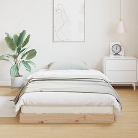 Padlóágykeret 90x210 cm Tömör Fenyő