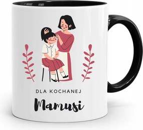 Fekete Bögre Ajándék Szeretett Anyukának fényképes nyomtatással