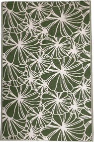 Kerti szőnyeg kétoldalas 150x242 cm levelek terasz kültéri erkély