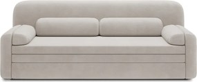 Bézs kordbársony kinyitható-tárolóhelyes kanapé 236 cm Elioss – ELTAP