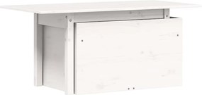 vidaXL fehér tömör fenyőfa kerti asztal 100 x 50 x 75 cm