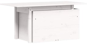 vidaXL fehér tömör fenyőfa kerti asztal 100 x 50 x 75 cm