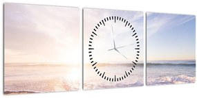 Homokos tengerpart képe (órával) (90x30 cm)