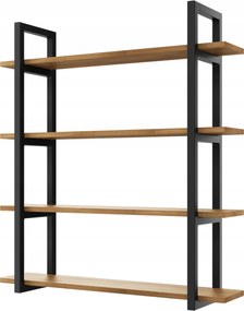 Polc industrial loft akasztós könyv tölgy D4 60 cm