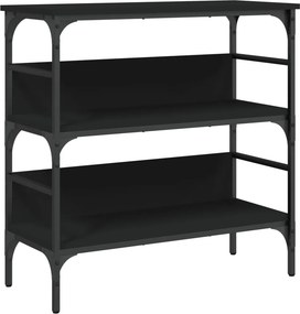 vidaXL fekete szerelt fa tálalóasztal 75x32x75 cm