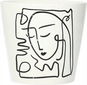 Dekoria Face II virágtartó fedél 12cm fehér