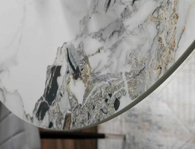Murano étkezőasztal kerek 90cm króm