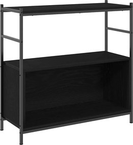 vidaXL Könyvespolc Musta tammi 80 x 30 x 78.5 cm Faanyag