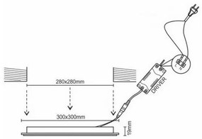 LED Beépíthető lámpa LED/24W/230V