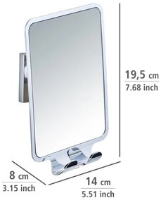 WENKO 22693100 - Kozmetikai tükör VACUUM-LOC QUADRO ED 14x19,5 cm, fényes króm