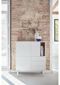 Fehér komód 100x120x40 cm Corvo – Teulat