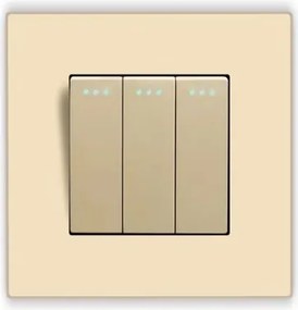 Fénykapcsoló Tripla 3K Billentyűs Műanyag Pc Klasszikus Kapcsoló