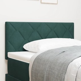 Fejtámla Gyémánt Blokk Mintázat Sötét Zöld 100 cm Bársony