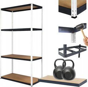 Fém tároló állvány garázs állvány Helios 180x90x30cm 4Px275kg