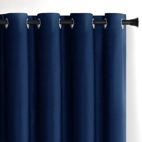 Sötétkék bársony dimout (részleges sötétítő) függöny 140x245 cm Eyelets – Restilo