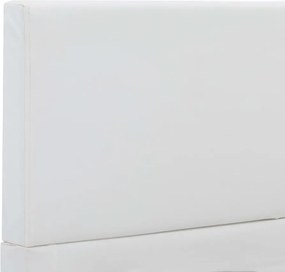 fehér műbőr ágykeret 140 x 200 cm