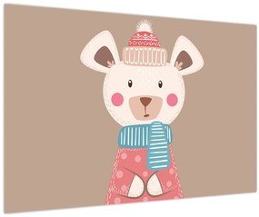 Kép - Egér sállal (90x60 cm)