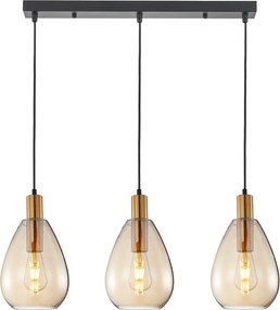 Italux modern függeszték zulo borostyán sárgaréz itxpnd-27812-3broamb
