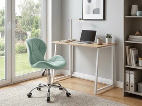 Irodai szett ZARIMO asztal 80x40 cm, fehér/dub sonoma + AVOLA VELVET szék, Mentás