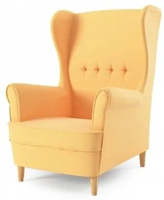 Skandidáv füles fotel - sárga