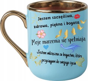 Elegáns bögre "Az én gazdagságom" 330 Világos Kék