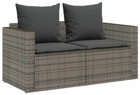 5 részes polyrattan kerti kanapé garnitúra párnákkal stackable