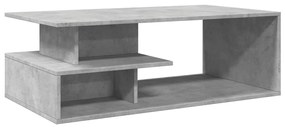 betonszürke szerelt fa dohányzóasztal 102x55x35 cm