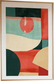 Vászonkép Absztrakt Piros A3 Fali Dekoráció Fa Keret 30x42 cm